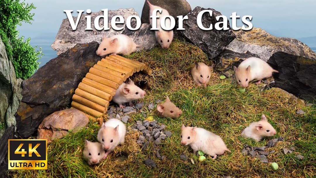 Cat TV: Relaxing Hide & Seek Game for Cats – Sneaky Mice in Nature | Catflix