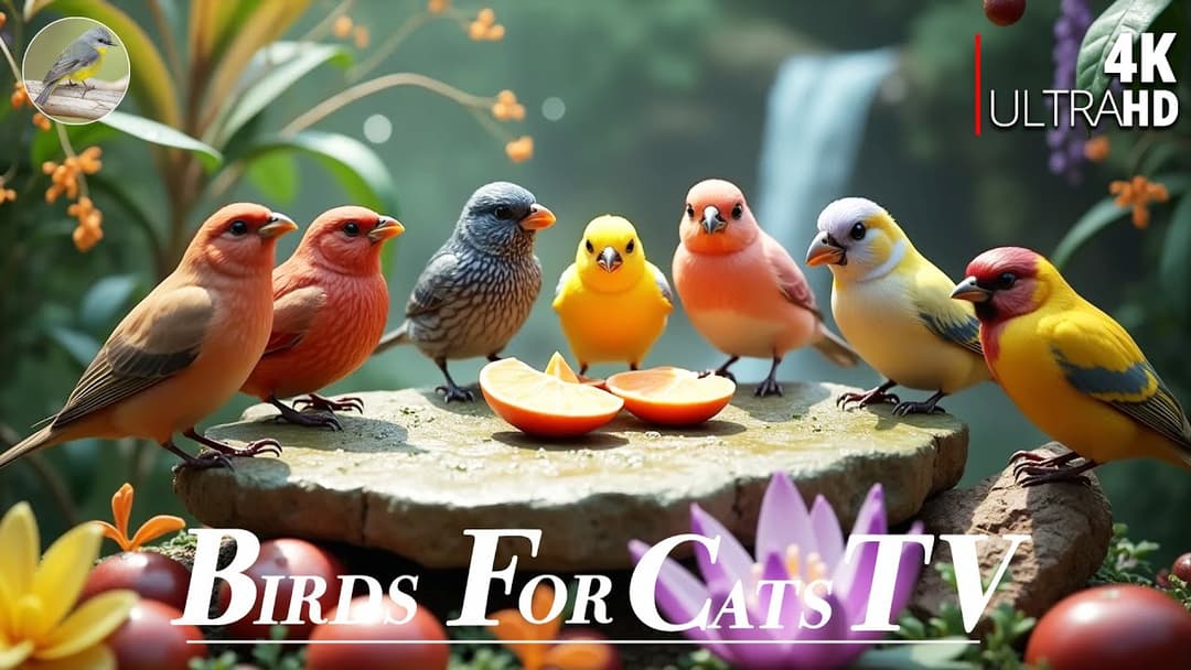 🔴😸Cat TV😺Non-Stop BIRDS and Squirrels in Relaxing Forest Corner 🕊️🐿️ Live 12 Hours