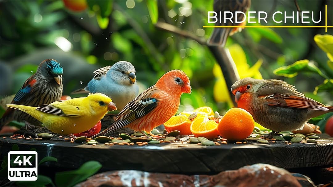 Birds and Squirrels Meet at the Feeder Table 🕊️ 🐿️ Funny Cat Videos 😸
