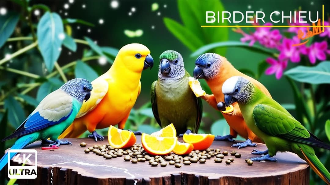 🔴😸 Birds & Squirrels Searching for Food🕊️🐿️ Live 12 Hours in Ultra HD 😺