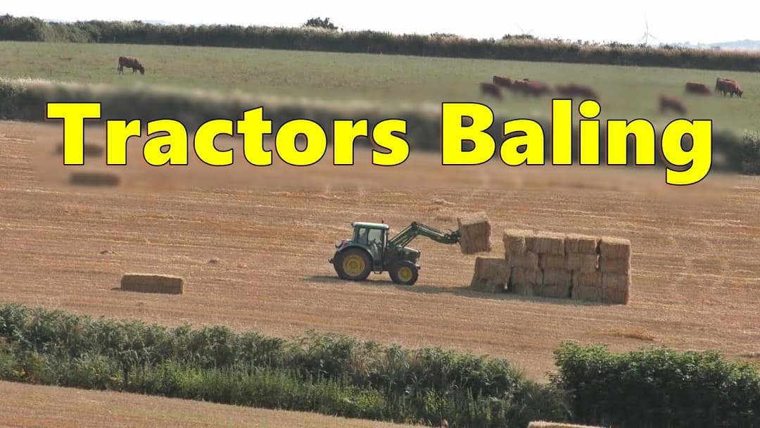 Tractor Baling Videos ~ Super Relaxing Video of Tractors Baling, Stacking & Wrapping Hay ⭐ 8 HOURS