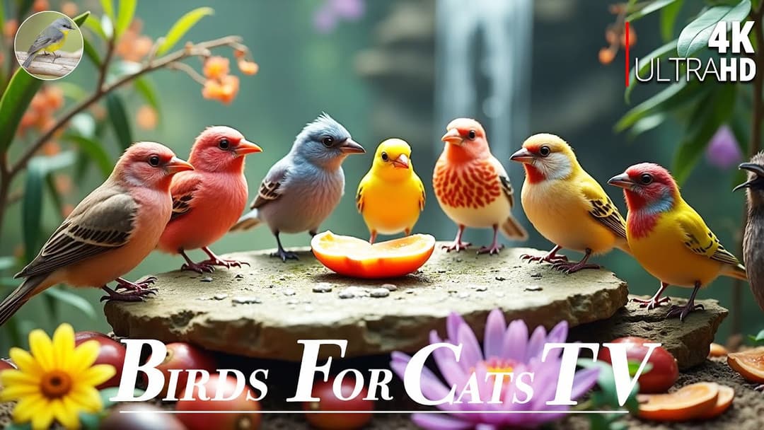 🔴😸Cat TV 😺Bird Watching Extravaganza at Cozy Forest Nook Restaurant 🐿️ Live 12 Hours