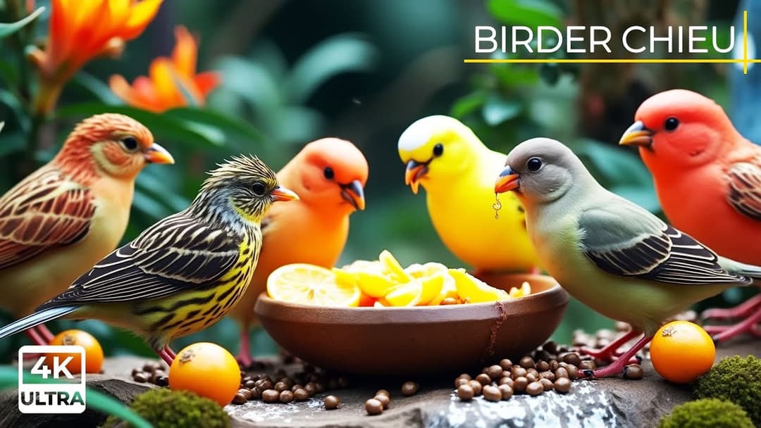 🔴CAT TV😸Beautiful Birds & Squirrels Feast on the Old Stool🕊️🐿️ Live 12 Hours in Ultra HD 😺